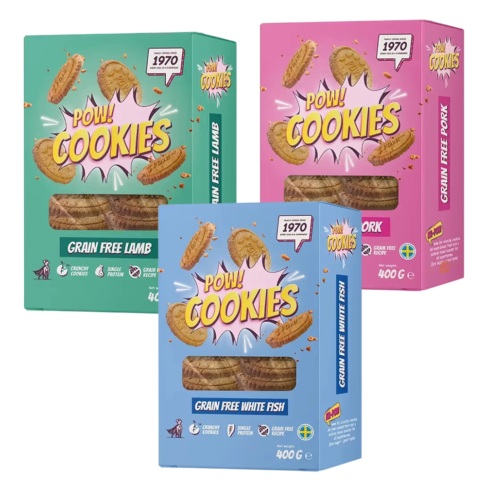 POW cookies stora krispiga hundkex hundgodis