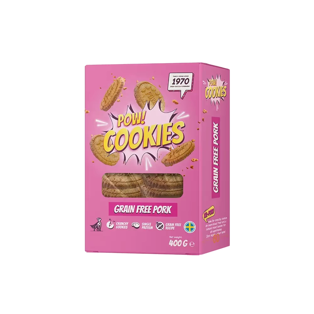 POW! Cookies grain free pork spannmålsfritt hundgodis av gris