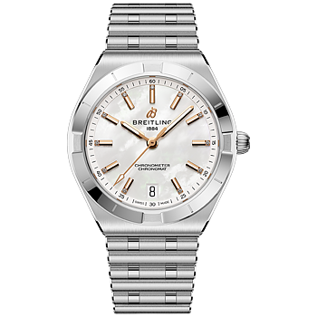 Breitling A10320101A1A1 Chronomat Automatic 36  pärlemor med rosé detaljer