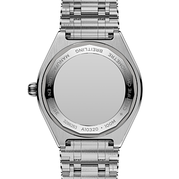 Breitling A10320101A1A1 Chronomat Automatic 36  pärlemor med rosé detaljer baksida