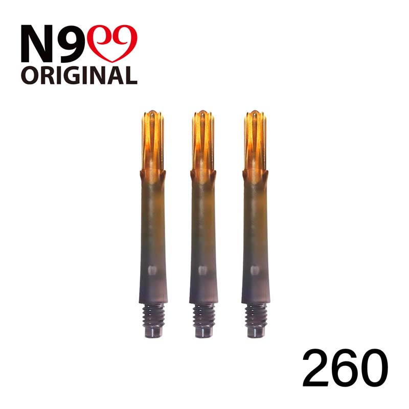 L-Style Shaft N9 Straight Gradient Clear Black & Orange 260