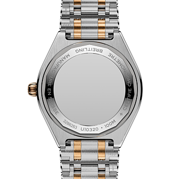 Breitling U10320591Q1U1 Chronomat Automatic 36  brun stål och 18 K rött guld med diamant bezel baksida