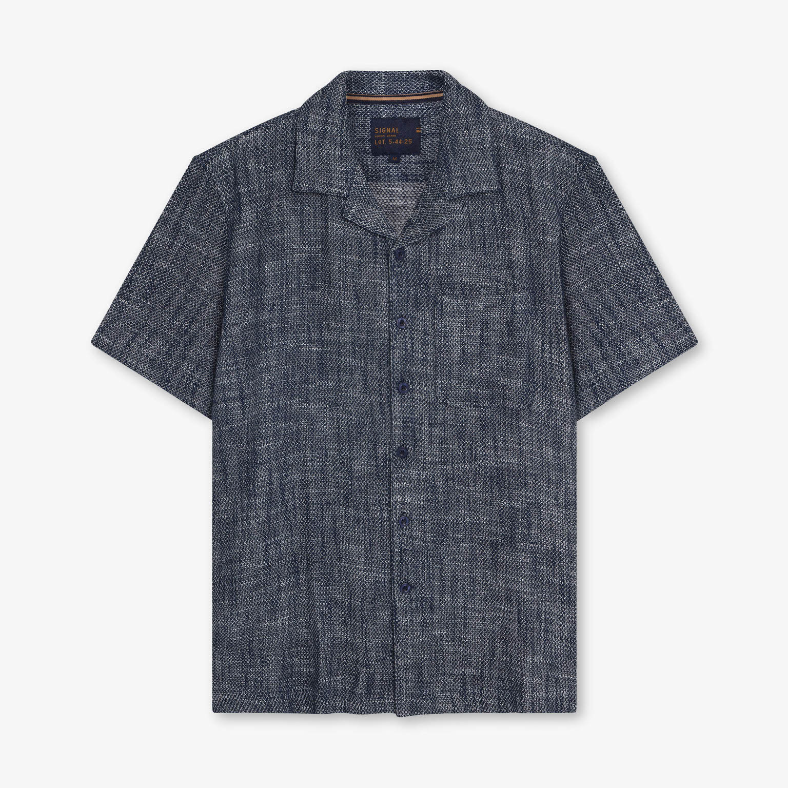 Signal - Telly Grainy s/s Shirt - Blue Captain