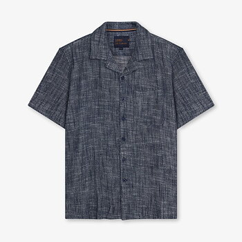 Signal - Telly Grainy s/s Shirt - Blue Captain