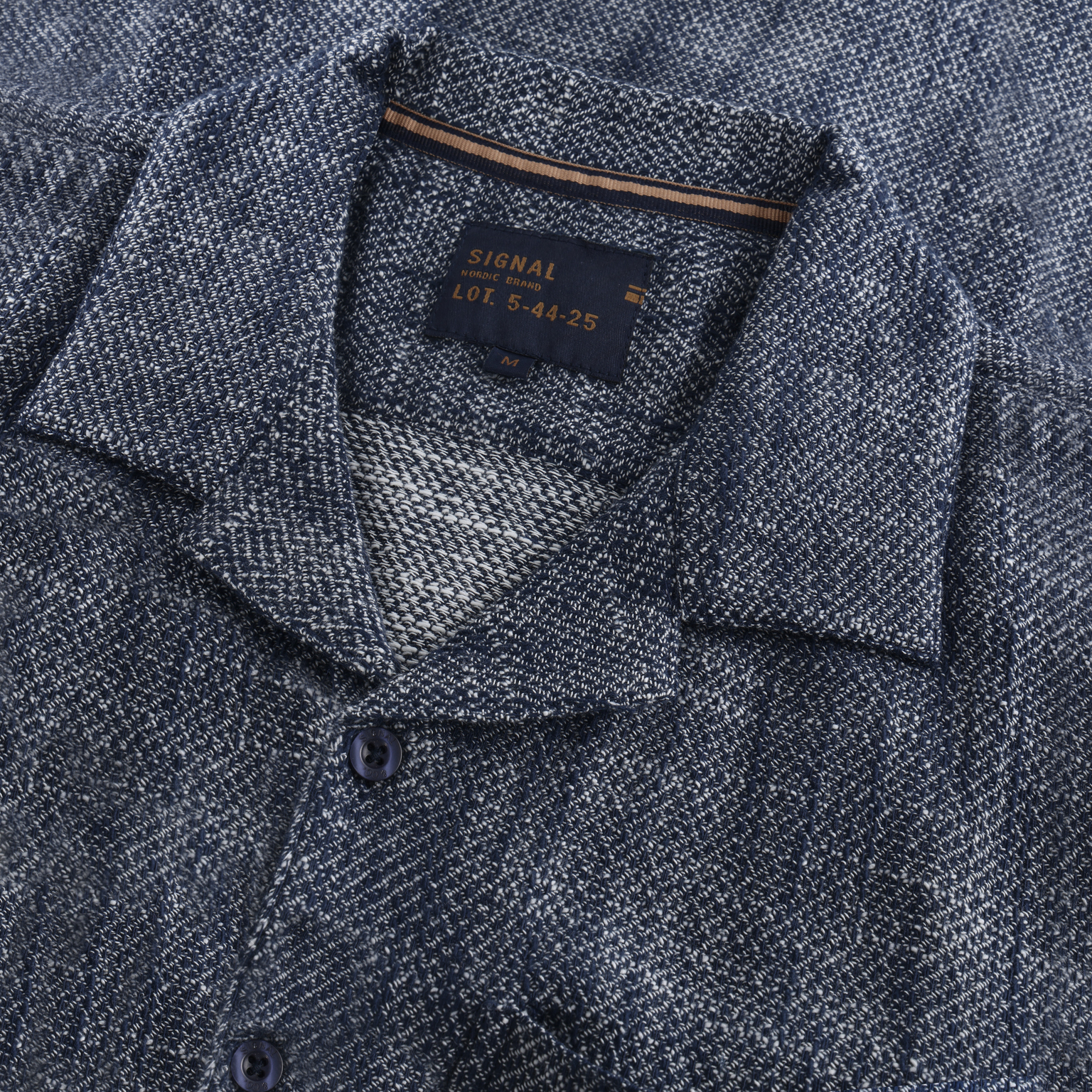 Signal - Telly Grainy s/s Shirt - Blue Captain - 3