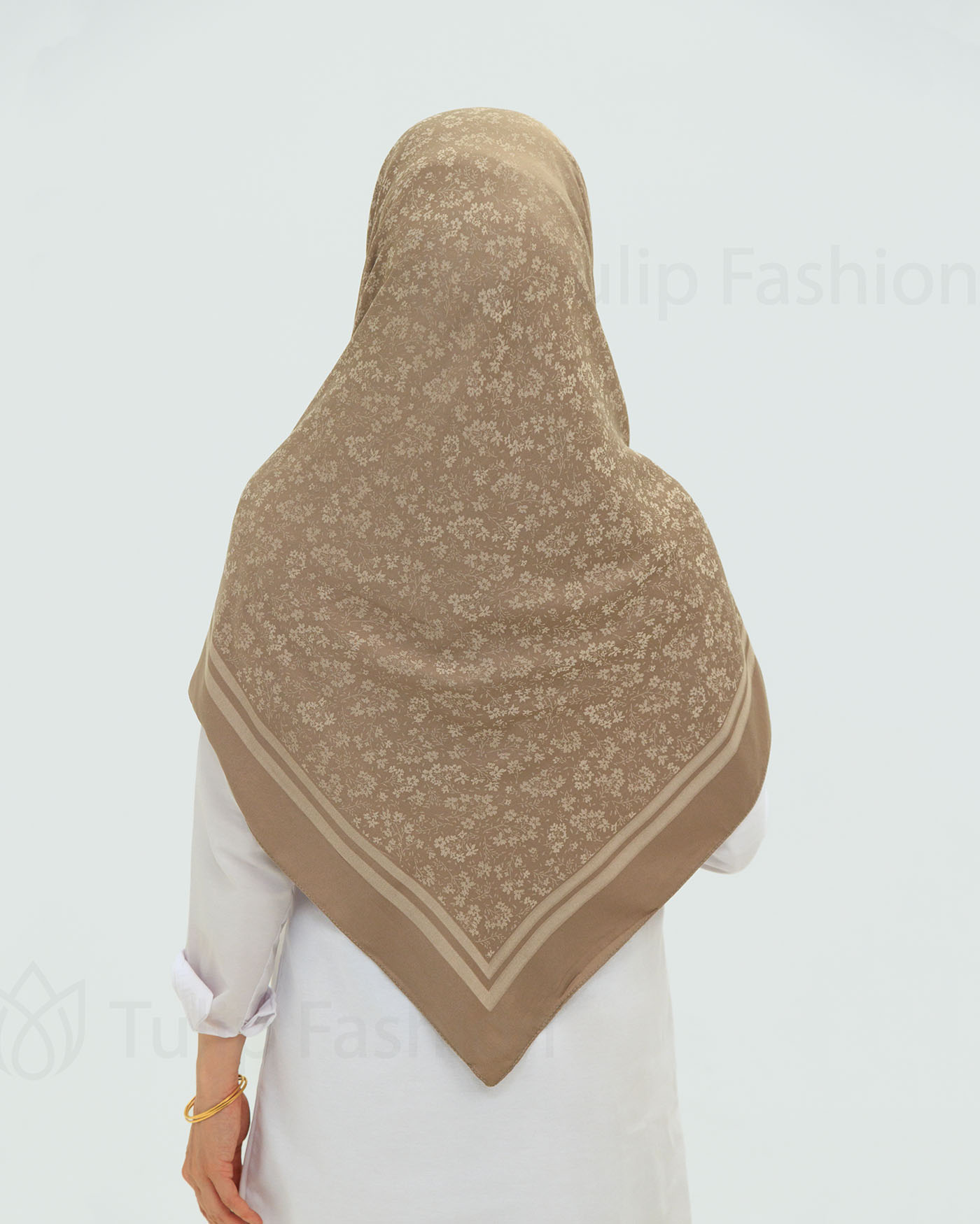 Hijab - Square Viskon 120 cm - Beige - 6