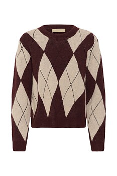 CUargyle Pullover Burgundy Argyle