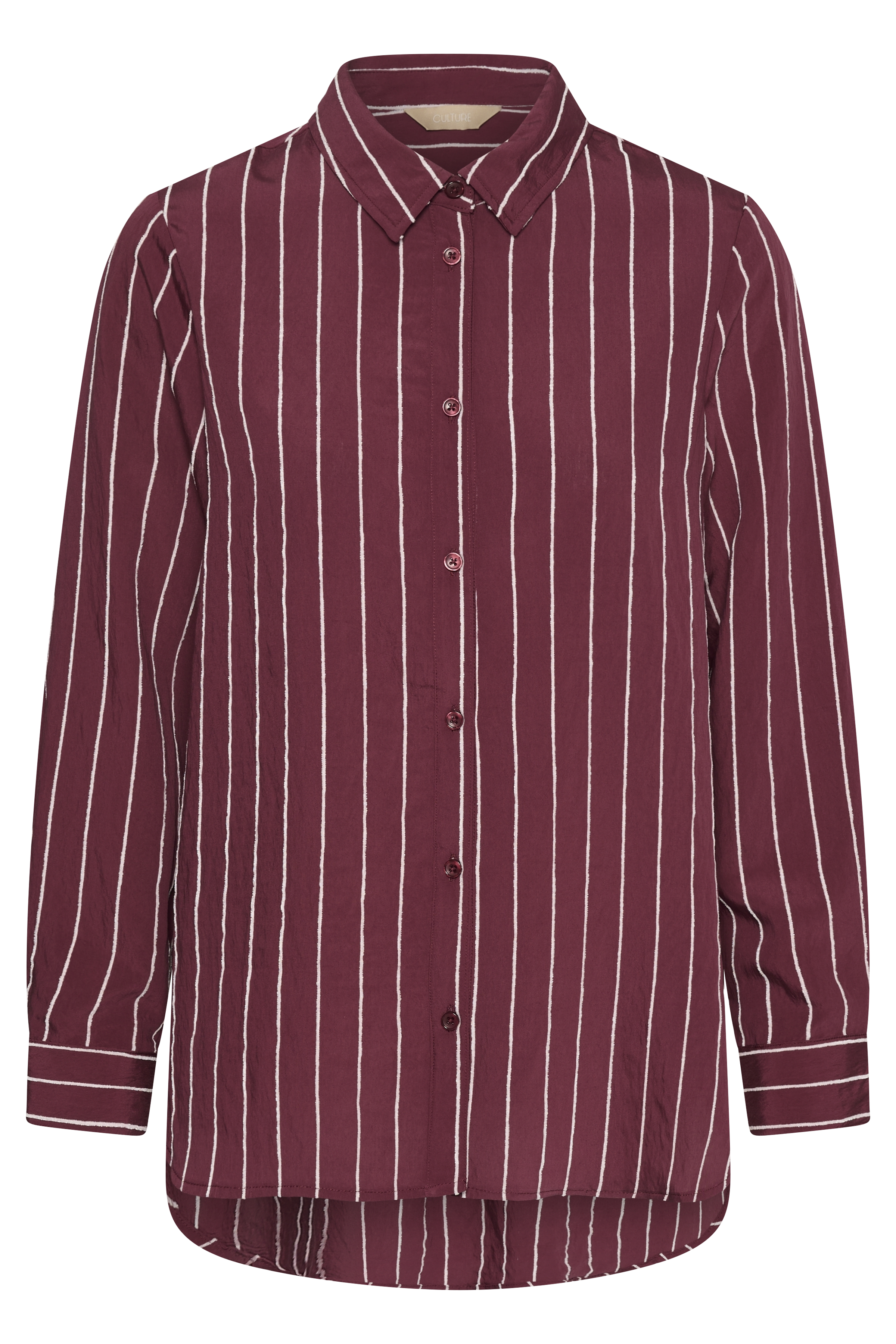 CUarin Shirt Burgundy White Stripe