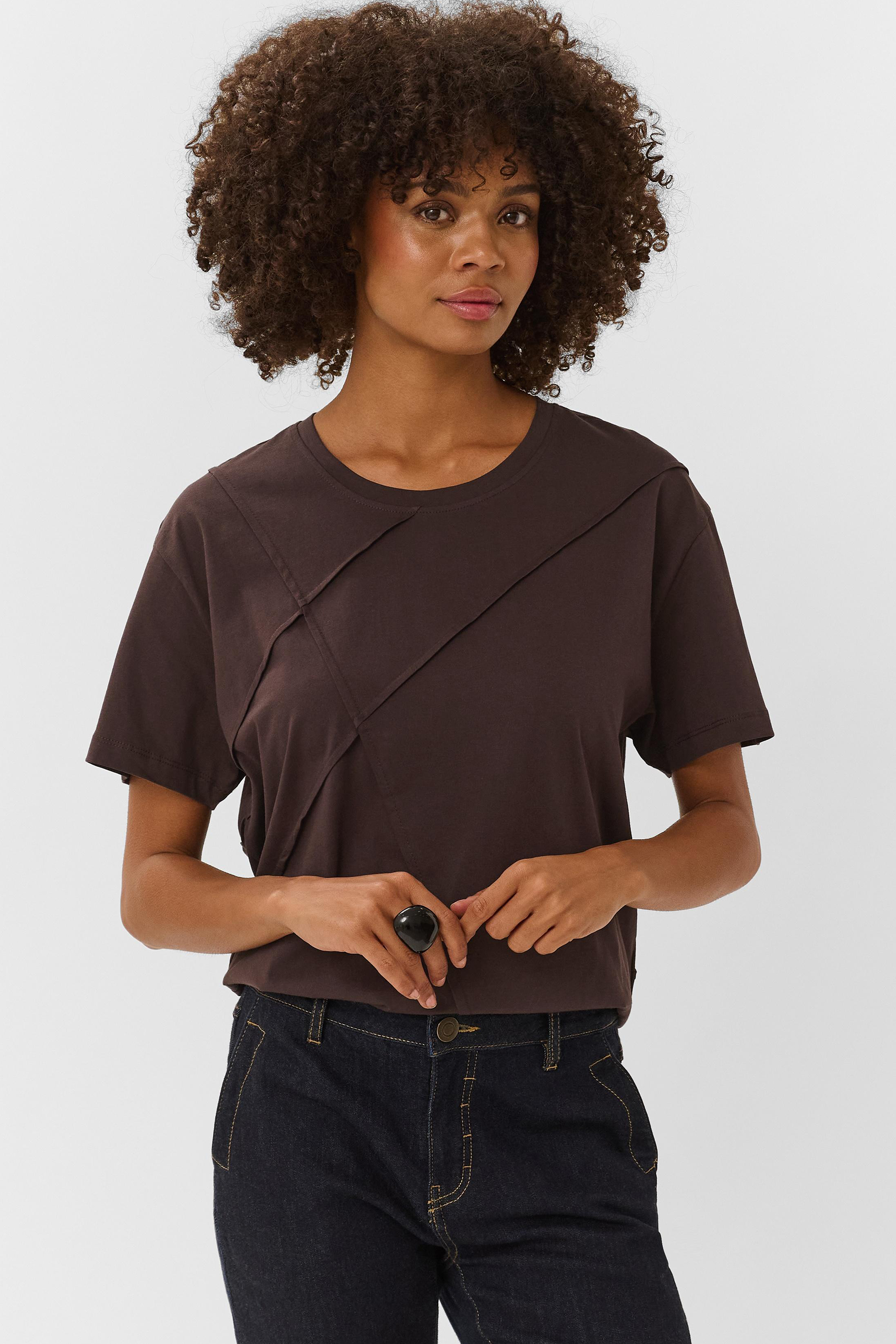 CUstitch Amora T-Shirt Coffee Bean - 6
