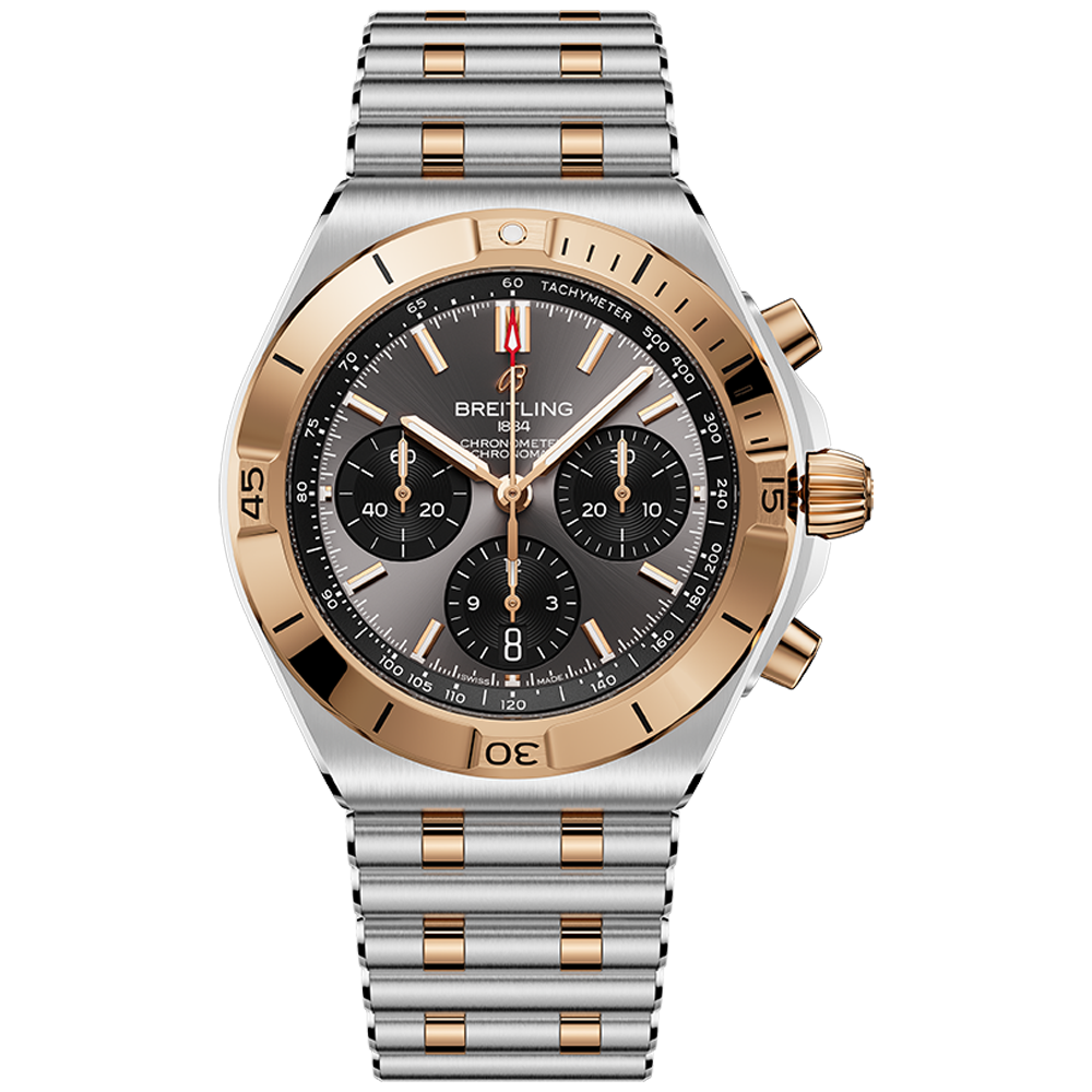 Breitling  UB0158101B1U Chronomat B01 42 grå stål och 18 K rött guld