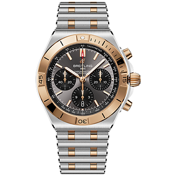 Breitling Chronomat B01 42 grå stål och 18 K rött guld