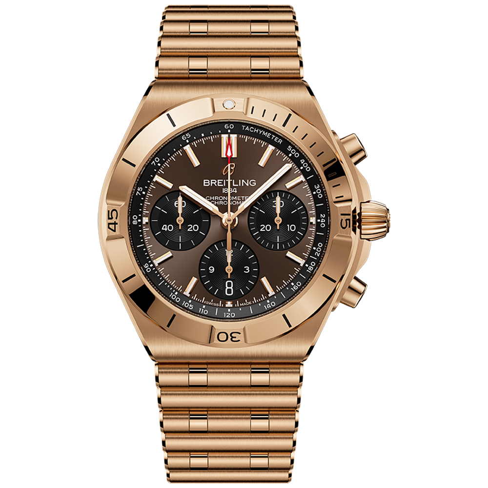 Breitling RB0158101Q1R  Chronomat B01 42 brun 18 K rött guld