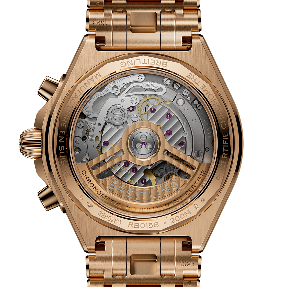 Breitling RB0158101Q1R  Chronomat B01 42 brun 18 K rött guld baksida