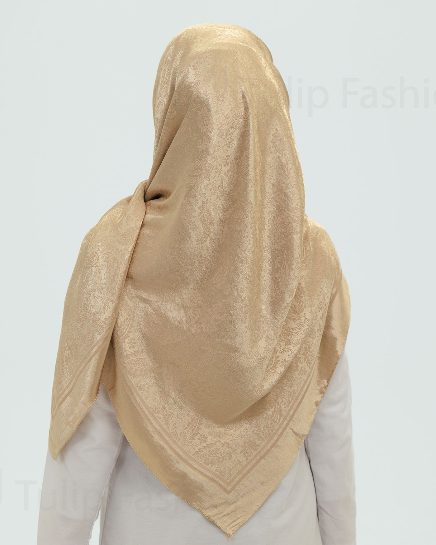 Hijab - Square Viskon 120 cm - Beige - 5