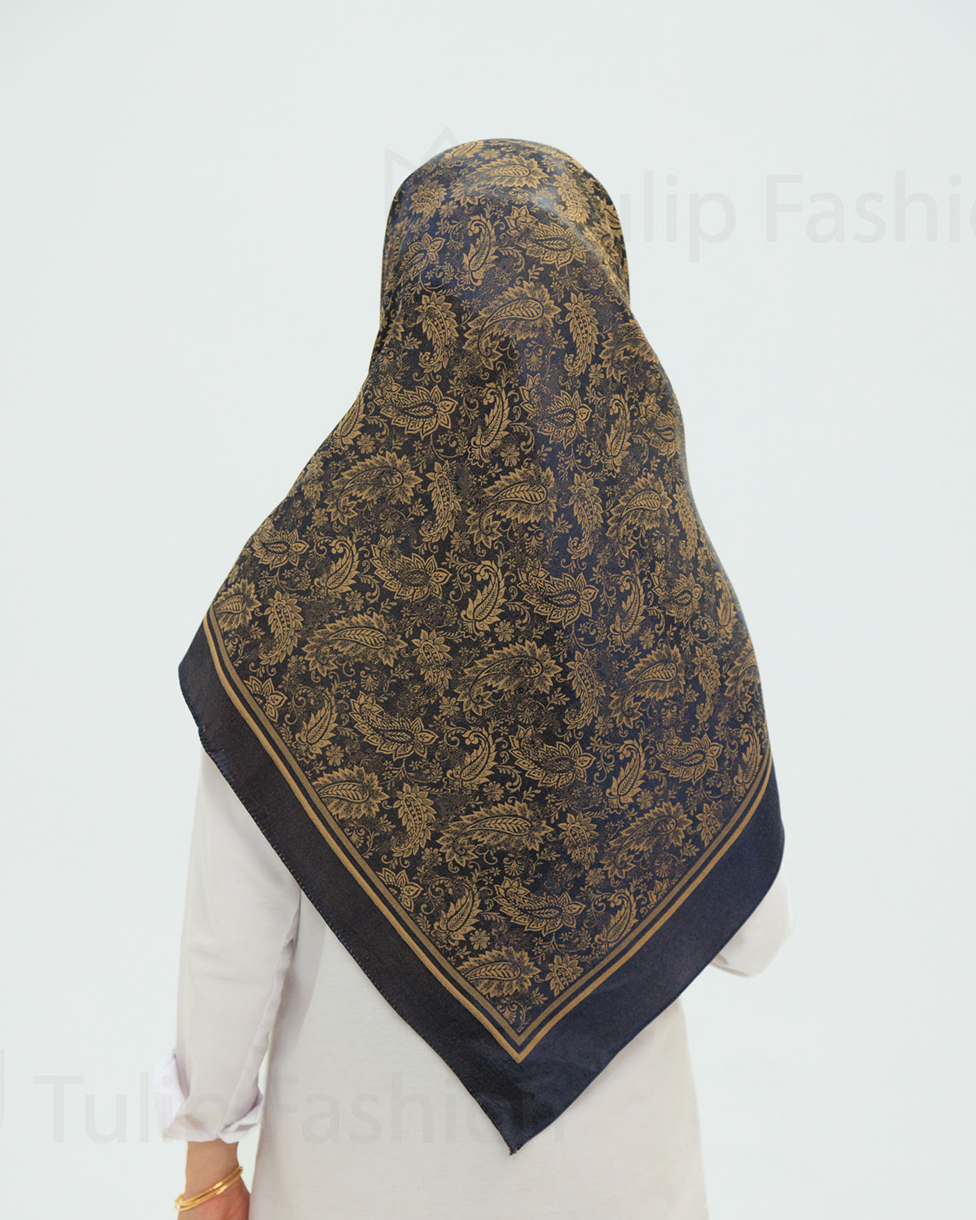 Hijab - Square Viskon 120 cm - Navy Blue - 5