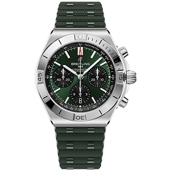 Breitling Chronomat B01 42 grön med gummiband