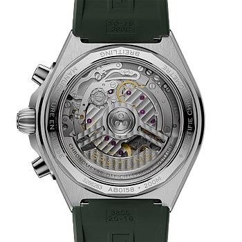 Breitling Chronomat B01 42 grön med gummiband
