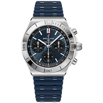 Breitling Chronomat B01 42 blå med gummiband