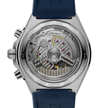 Breitling Chronomat B01 42 blå med gummiband