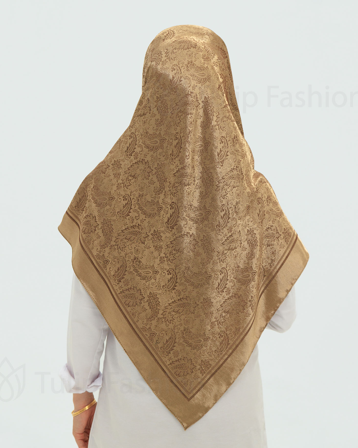 Hijab - Square Viskon 120 cm - Brun - 6