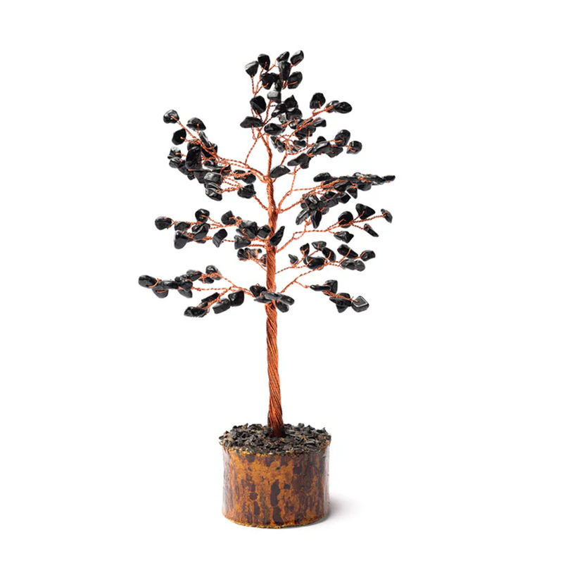 Ädelsten träd Svart turmalin 18 cm