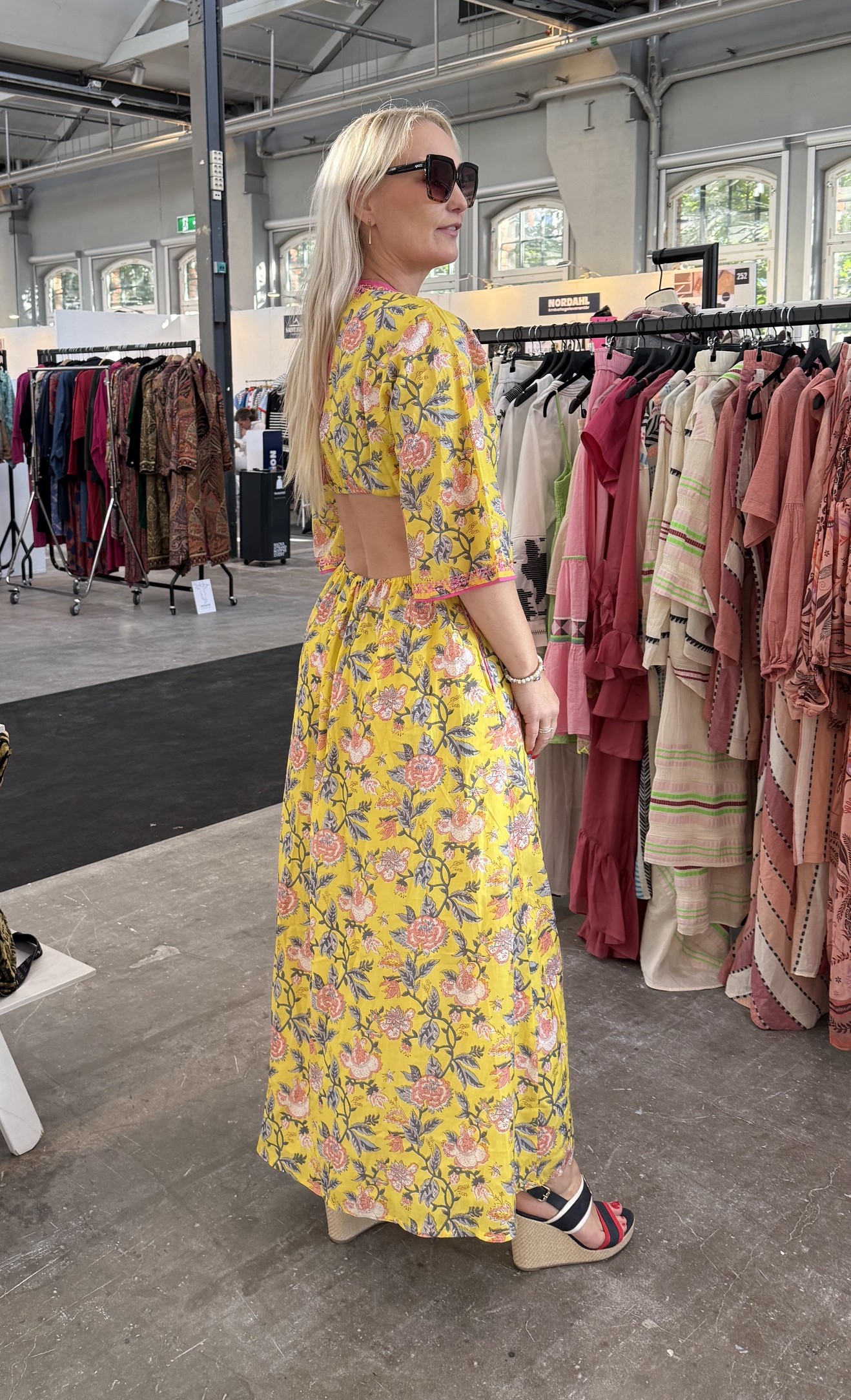 Cut Out Long Dress - Yellow - Place Du Soleil