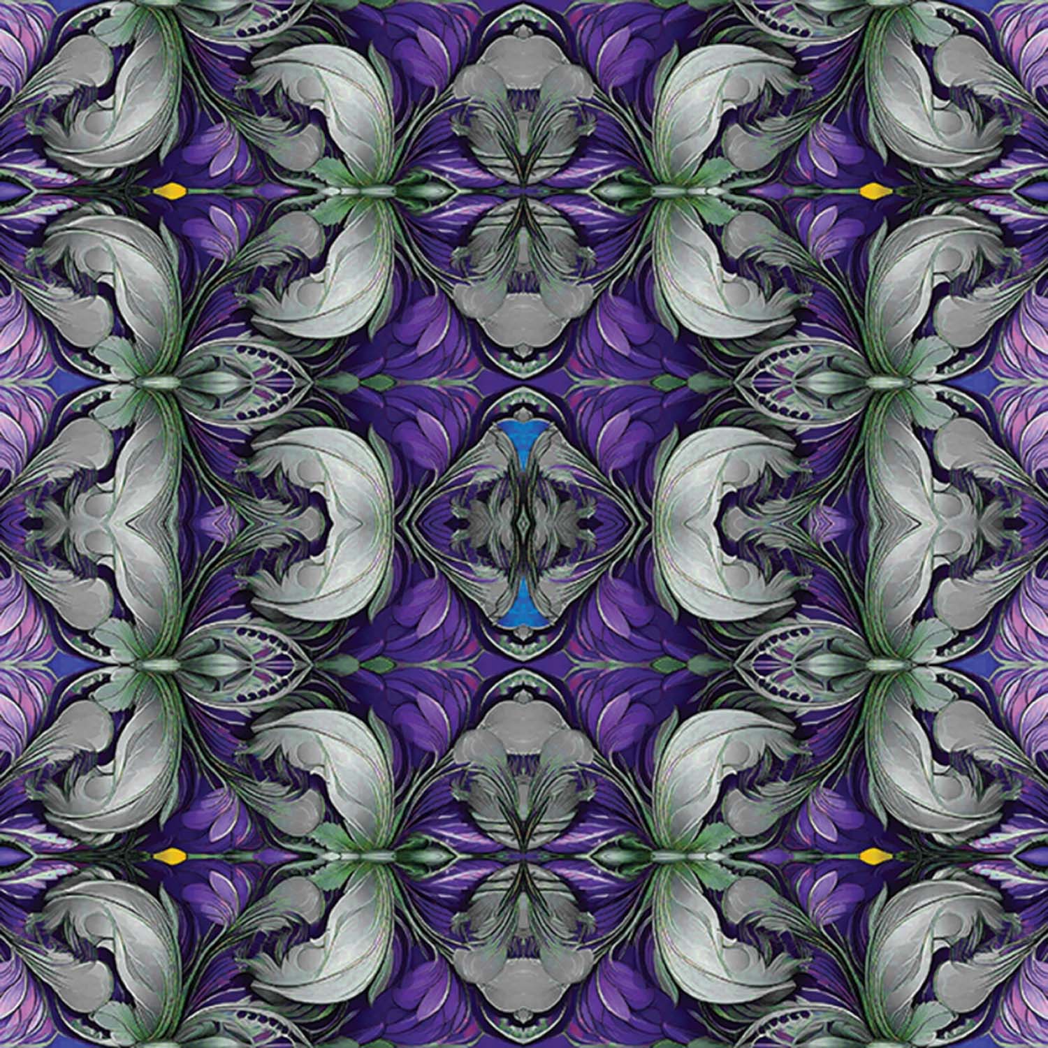 Tyg: Jewel Box Purple/Multi - Incandescent av Paula Nadelstern