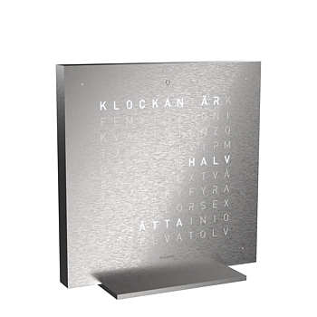 Qlocktwo 13,5x13,5 cm Steel (Full metal) 