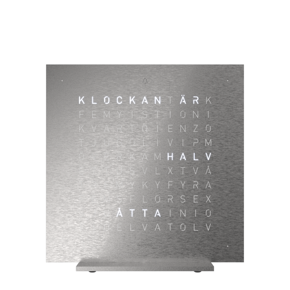 Qlocktwo 13,5x13,5 cm Steel (Full metal) 