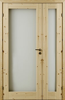 Pardörr RAKEL 1 Furu HG1 bred+smal
