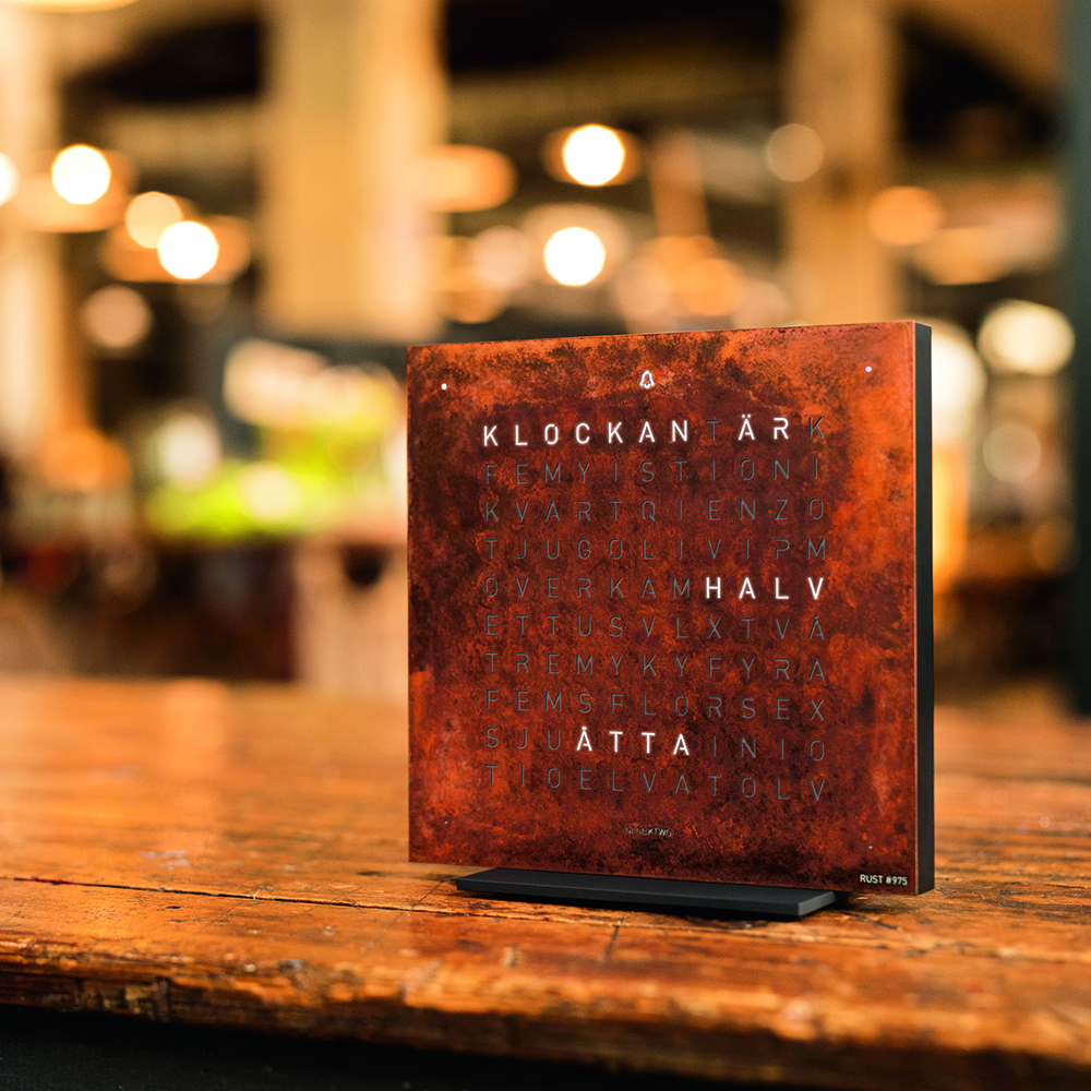 Qlocktwo 13,5x13,5 cm  CREATOR‘S EDITION (Rust)  - 2