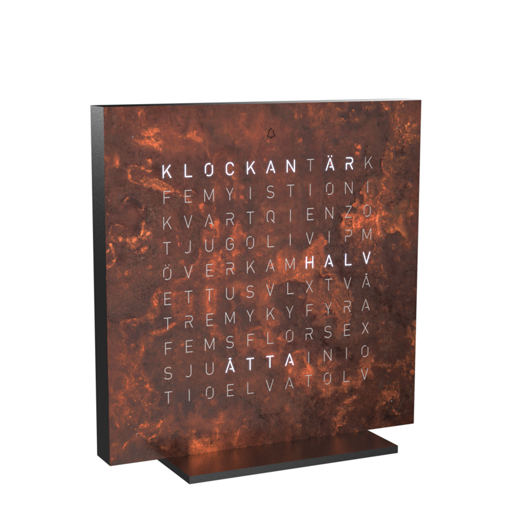 Qlocktwo 13,5x13,5 cm  CREATOR‘S EDITION (Rust)  - 4