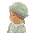 リサラーソン  入手困難！ 夏の少女 光沢のある青い服 Sommarkladd Skulpturerシリーズ 1977年  18cm (4)