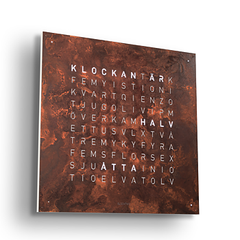 Qlocktwo 45x45 cm Creator´s Edition (Rust) 