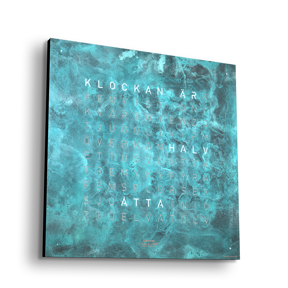 Qlocktwo 45x45 cm Creator´s Edition (Vintage copper)  - 2