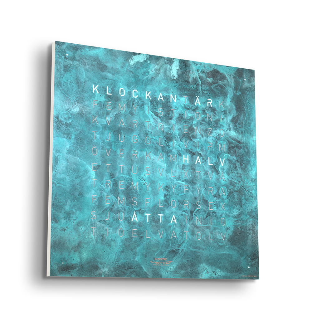 Qlocktwo 45x45 cm Creator´s Edition (Vintage copper) 