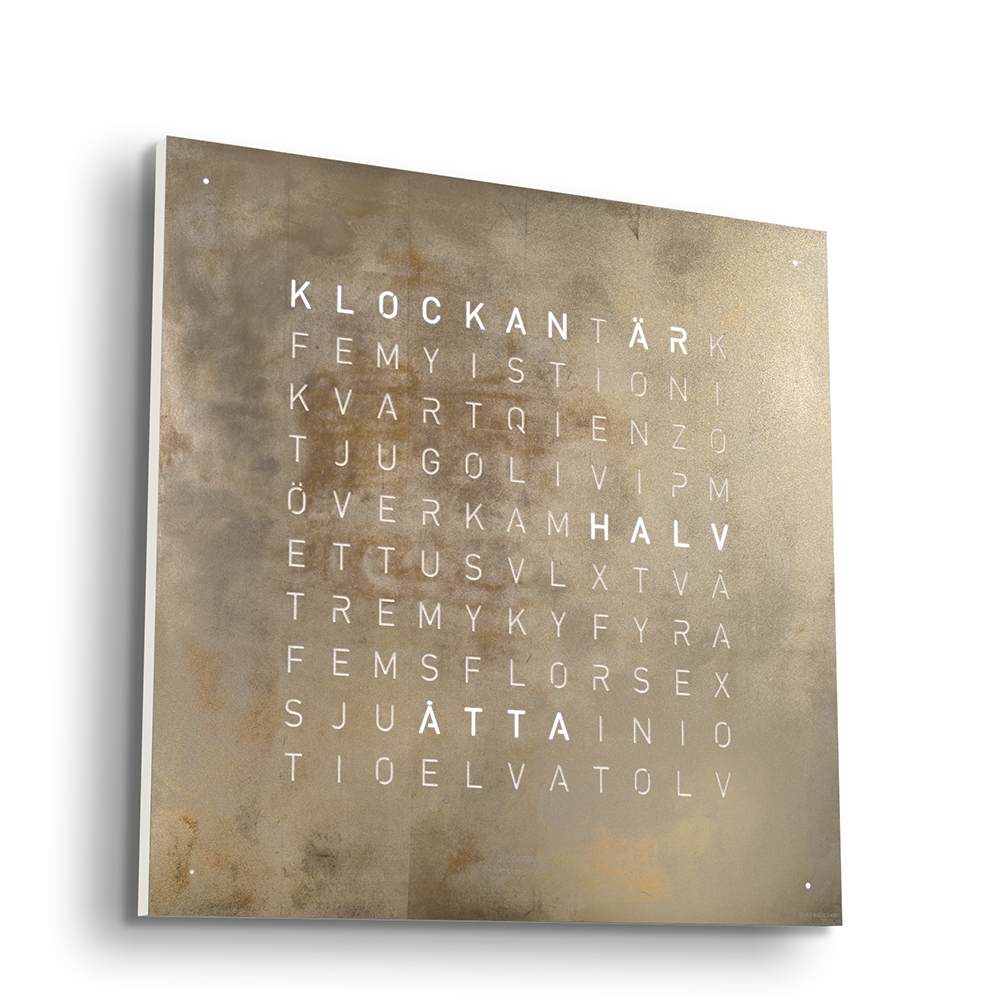 Qlocktwo 45x45 cm Creator´s Edition (Silver & Gold) 