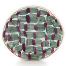 Mari Simmulson (Djungel 1953) Oval Bowl with Green/Cerise Decor 18 cm #4102 (5)