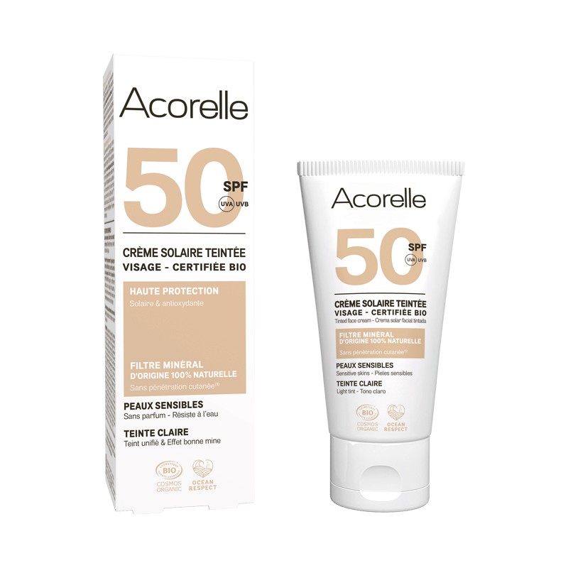 Acorelle Tinted Face Sunscreen SPF50 Light 50ml