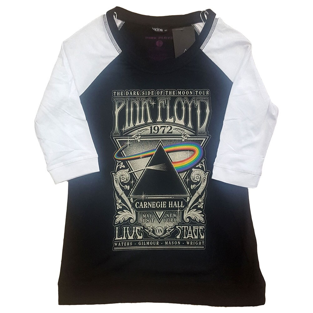 Pink Floyd Ladies Raglan T-Shirt: Carnegie Hall Poster (X-Small)