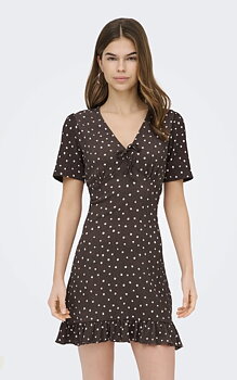 Only Molly SS v-neck Dress Shopping Bag Cloud dancer