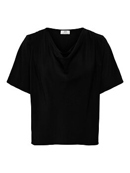 JDYAYA 2/4 WATERFALL TOP WVN Black