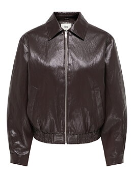 JDYABBY FAUX LEATHER JACKET OTW SGO Chocolate Torte