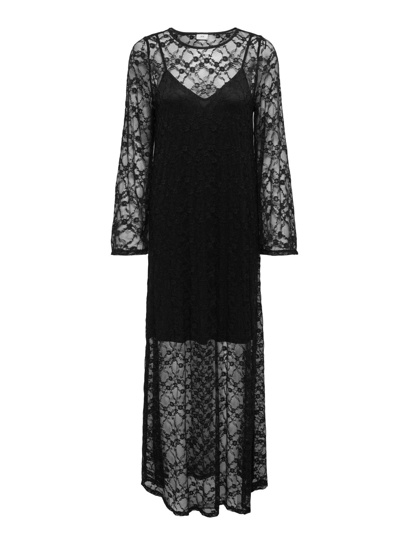 JDYSILVIA L/S LACE MAXI DRESS JRS Black
