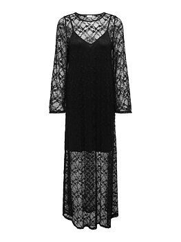 JDYSILVIA L/S LACE MAXI DRESS JRS Black
