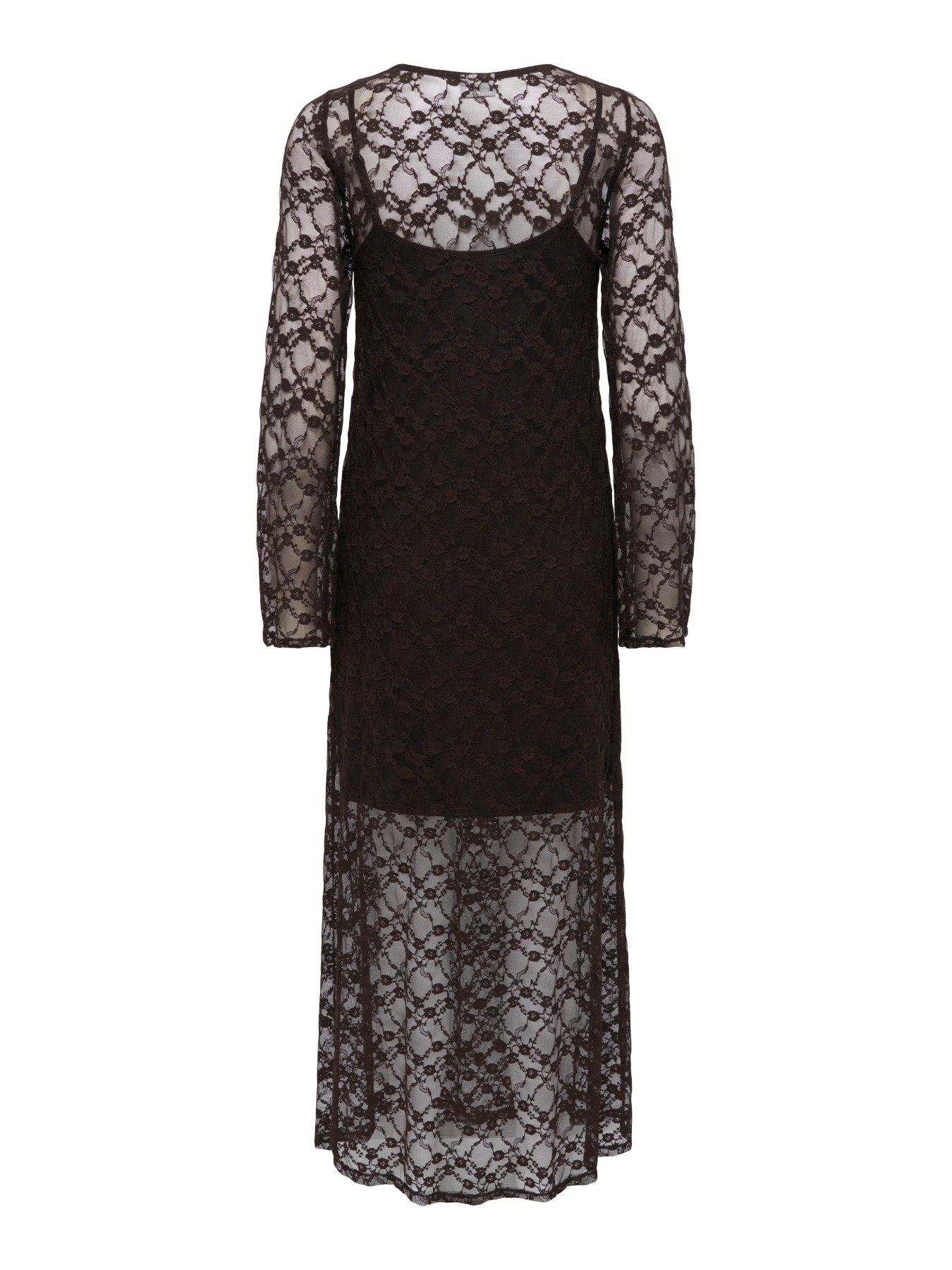 JDYSILVIA L/S LACE MAXI DRESS JRS Mulch - 2