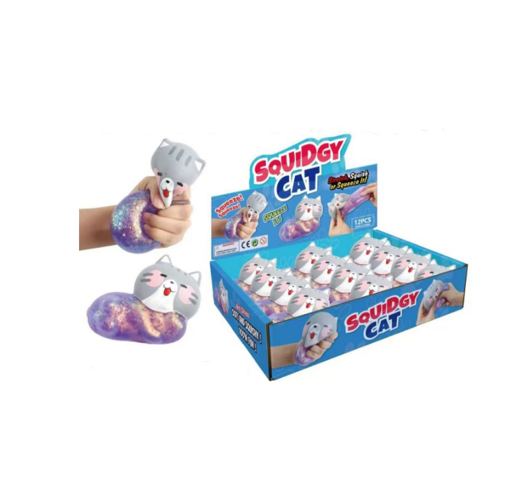 Squishy Gel Sequin Cat, 1 st