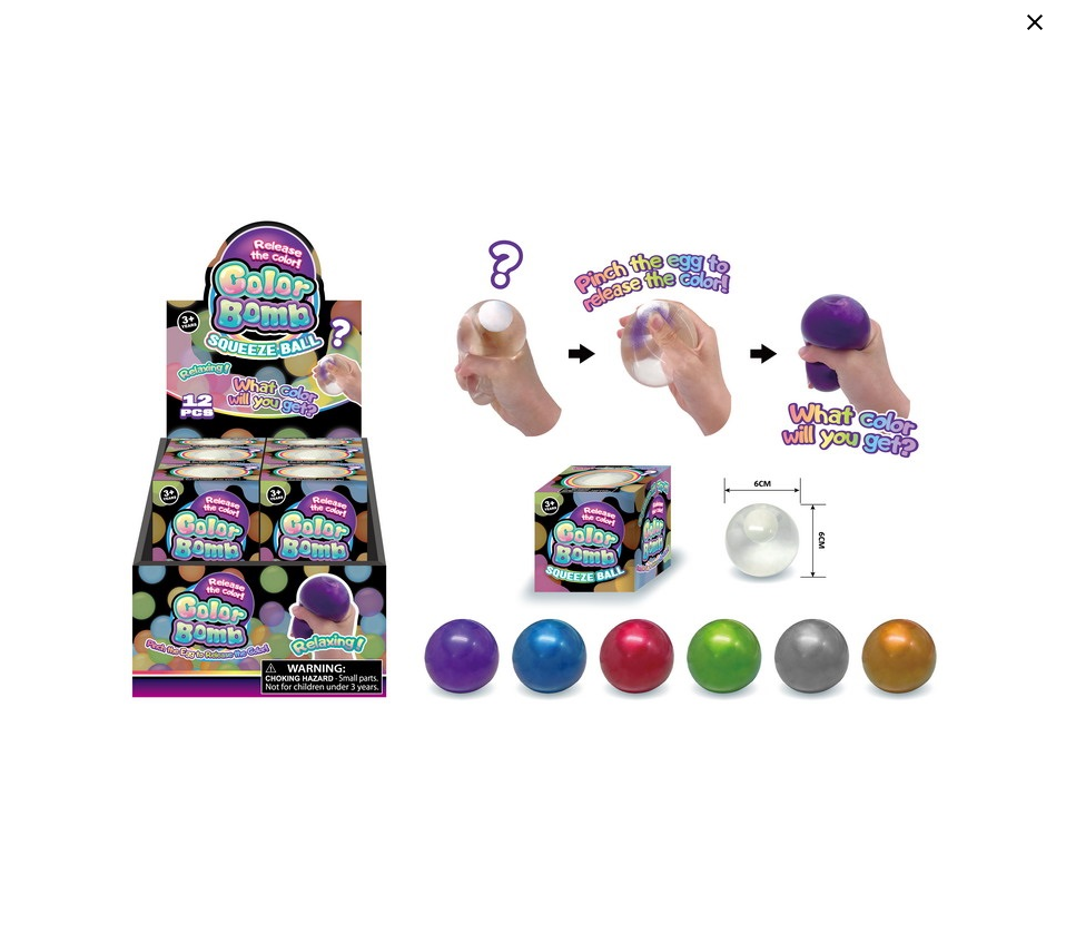 Squeeze Water Color Bomb Ball, 1 st