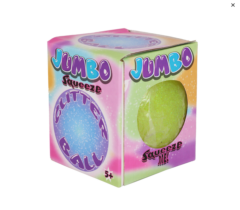Squeeze Jumbo Glitterboll 11 cm, 1 st