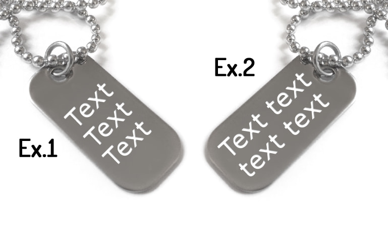 Gull Dogtag, grafið hálsmen - Ryðfrítt stál - 4
